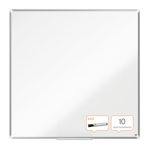 Pizarra NOBO Premium Plus melamina 1200x1200mm, blanco