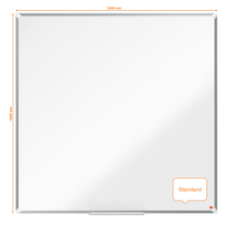Pizarra NOBO Premium Plus melamina 1200x1200mm, blanco