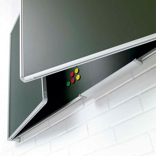 Pizarra Tríptica Verde Acero Vitrificado 90 x 240 cm