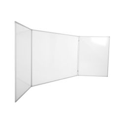 Pizarra Triptica Vitrificada Blanca 240x90 (120x90 Cerrada)