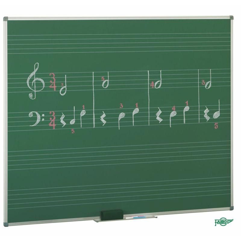 Pizarra verde con pentagrama Faibo 100x122cm estratificada