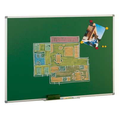 Pizarra verde magnética Faibo 122x360cm Acero vitrificado