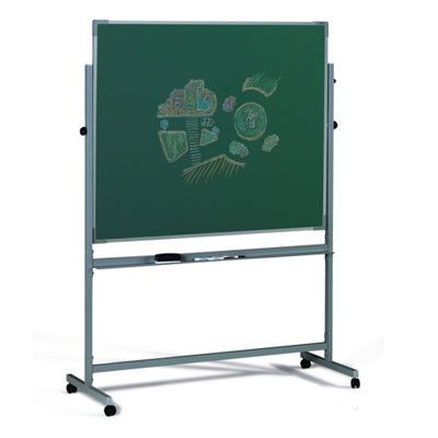 Pizarra volteable estratificada verde 2 caras escritura 122x150 cm