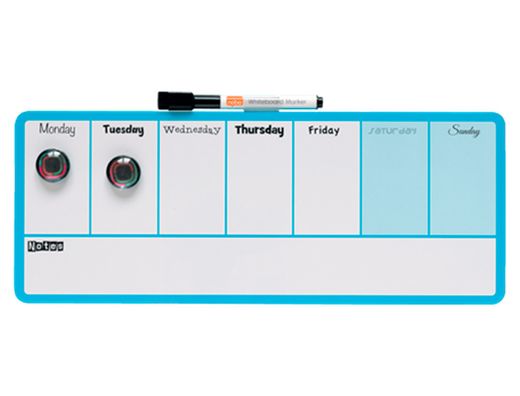 Planificador semanal nobo magnetico color azul 140x360 mm