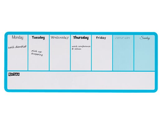 Planificador semanal nobo magnetico color azul 140x360 mm