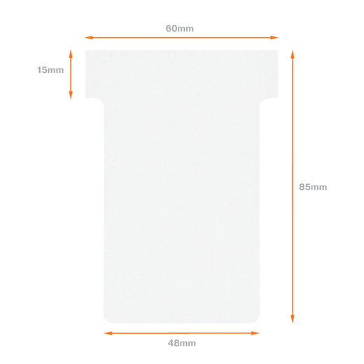 Planning: Fichas T NOBO (estuche 100) tamaño 2, blanco