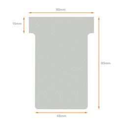 Planning: Fichas T NOBO (estuche 100) tamaño 2, gris