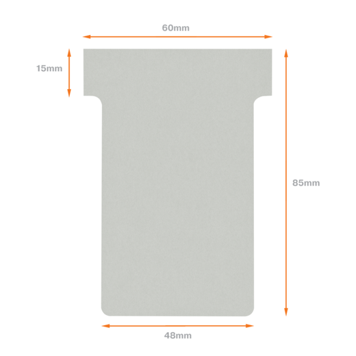 Planning: Fichas T NOBO (estuche 100) tamaño 2, gris