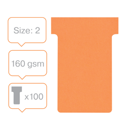 Planning: Fichas T NOBO (estuche 100) tamaño 2, naranja