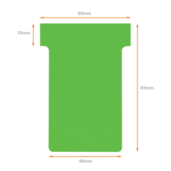 Planning: Fichas T NOBO (estuche 100) tamaño 2, verde