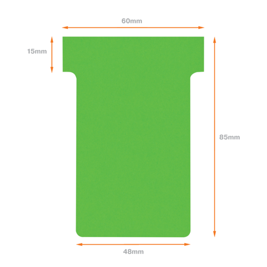 Planning: Fichas T NOBO (estuche 100) tamaño 2, verde