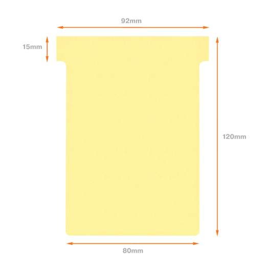 Planning: Fichas T NOBO (estuche 100) tamaño 3, amarillo