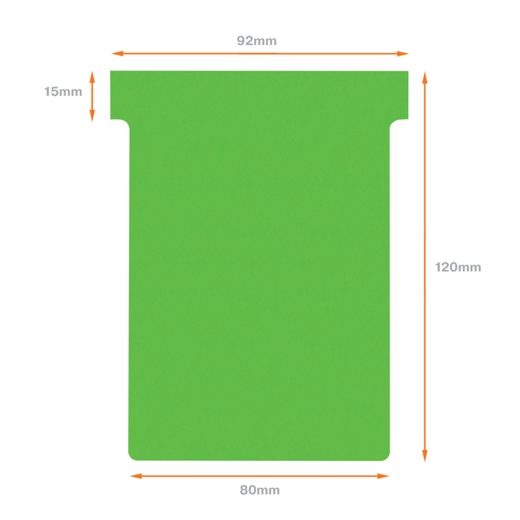 Planning: Fichas T NOBO (estuche 100) tamaño 3, verde