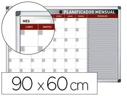 Planning magnetico bi-office mensual lacado marco aluminio rotulable 90x60 cm