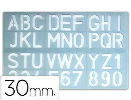 Plantilla Rotulacion 1600 -Letras y Numeros de 30 Mm