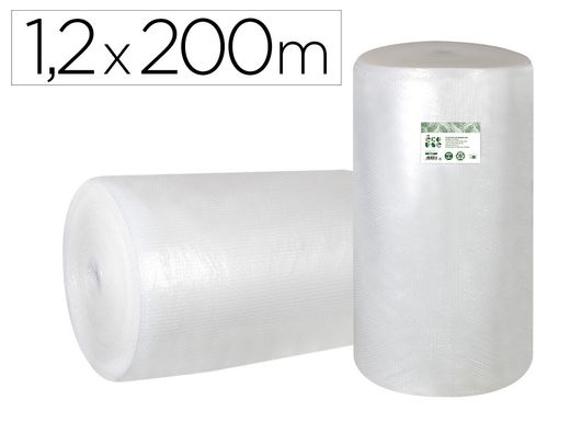 Plastico burbuja liderpapel ecouse 1.20x200m 30% de plastico reciclado
