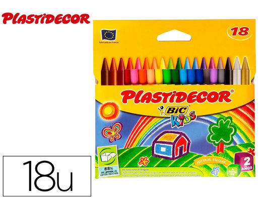 Plastidecor Bic estuche 18 lápices