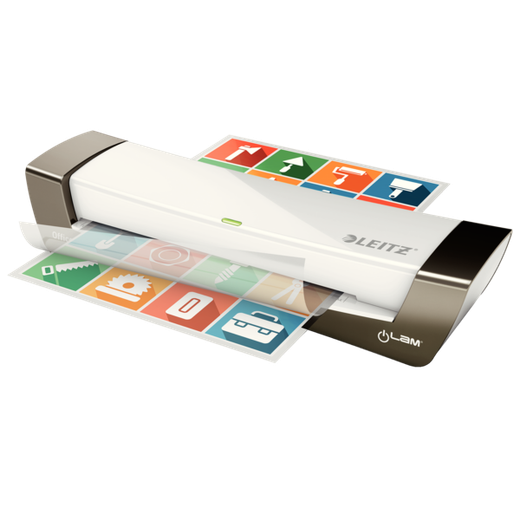 Plastificadora iLAM Office DIN A4, plata/blanco