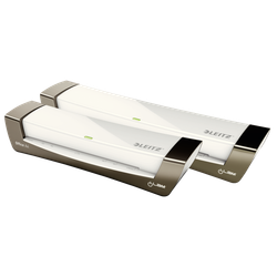 Plastificadora iLAM Office DIN A4, plata/blanco