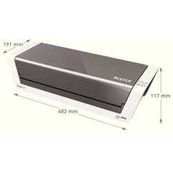 Plastificadora iLAM Touch 2 DIN A3, blanco/plata