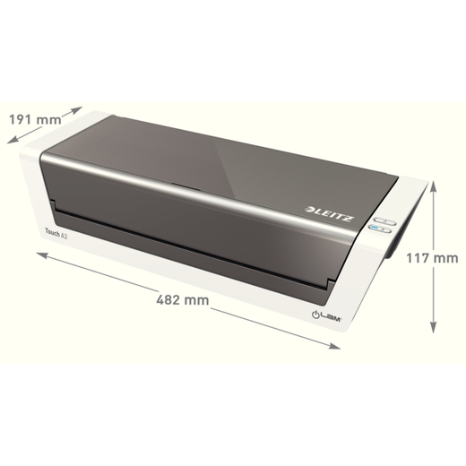 Plastificadora iLAM Touch 2 DIN A3, blanco/plata