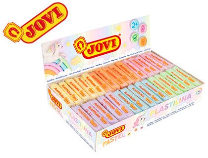 Plastilina jovi 70 surtida tamaño pequeño 50 g colores pastel caja de 30 unidades
