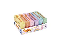 Plastilina jovi 70 surtida tamaño pequeño colores pastel surtidos caja de 6 unidades 50 g