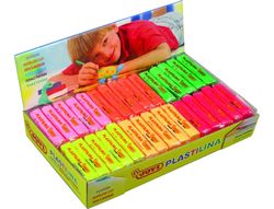 Plastilina jovi 70f tamaño pequeño caja de 30 unidades colores fluorescentes
