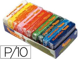 Plastilina Jovi -Bandeja con 10 Paquetes Colores Surtidos Tamaño Pequeño