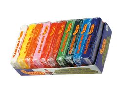 Plastilina Jovi -Bandeja con 10 Paquetes Colores Surtidos Tamaño Pequeño