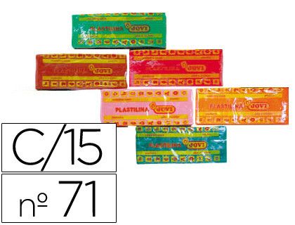 Plastilina Jovi caja 15 barras 15 colores variados