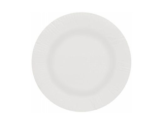 Plato papel reciclable blanco 18 cm paquete 100 unidades