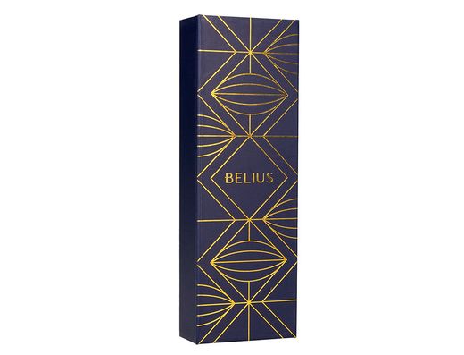 Pluma belius soiree aluminio color art deco azul marino y dorado tinta azul caja de diseño