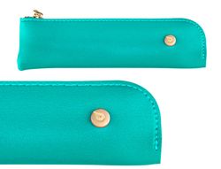 Pluma y estuche belius soiree color art deco turquesa dorado tinta azul caja de diseño