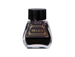 Pluma y frasco de tinta belius origen 1995 aluminio textura cepillada color negro tinta negra caja diseño