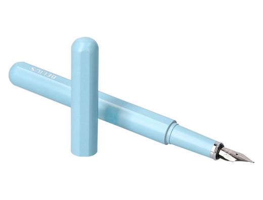 Pluma y funda de similpiel belius space b color minimalista azul tinta azul caja de diseño