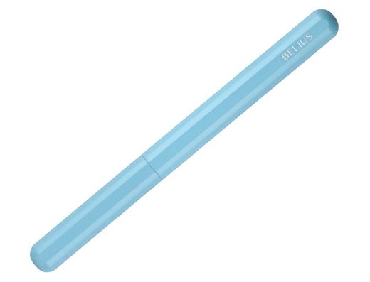 Pluma y funda de similpiel belius space b color minimalista azul tinta azul caja de diseño