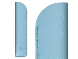 Pluma y funda de similpiel belius space b color minimalista azul tinta azul caja de diseño
