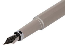 Pluma y funda de similpiel belius space b color minimalista gris tinta azul caja de diseño