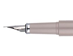 Pluma y funda de similpiel belius space b color minimalista gris tinta azul caja de diseño