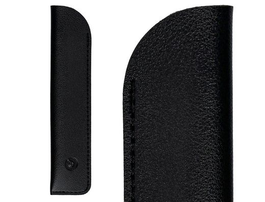 Pluma y funda de similpiel belius space b color minimalista negro tinta azul caja de diseño