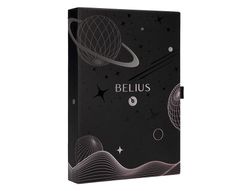 Pluma y funda de similpiel belius space b color minimalista negro tinta azul caja de diseño