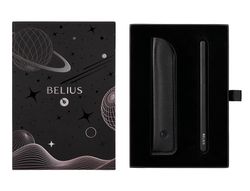 Pluma y funda de similpiel belius space b color minimalista negro tinta azul caja de diseño
