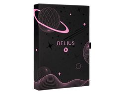 Pluma y funda de similpiel belius space b color minimalista rosa tinta azul caja de diseño