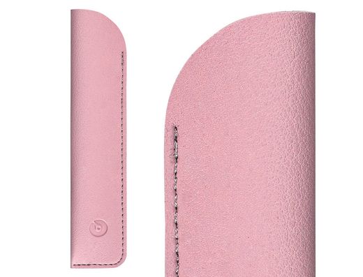 Pluma y funda de similpiel belius space b color minimalista rosa tinta azul caja de diseño