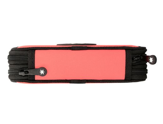 Plumier escolar antartik doble color coral 28 piezas