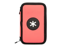 Plumier escolar antartik doble color coral 28 piezas