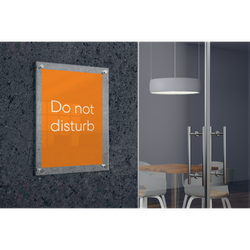 Porta póster acrílico transparente mural, A3