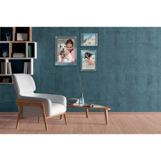 Porta póster acrílico transparente mural, A4