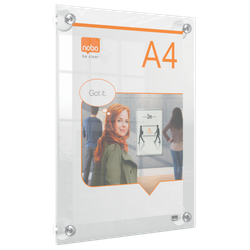 Porta póster acrílico transparente mural removible, A4